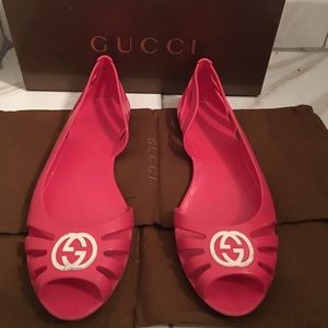 Gucci Rubber logo flats